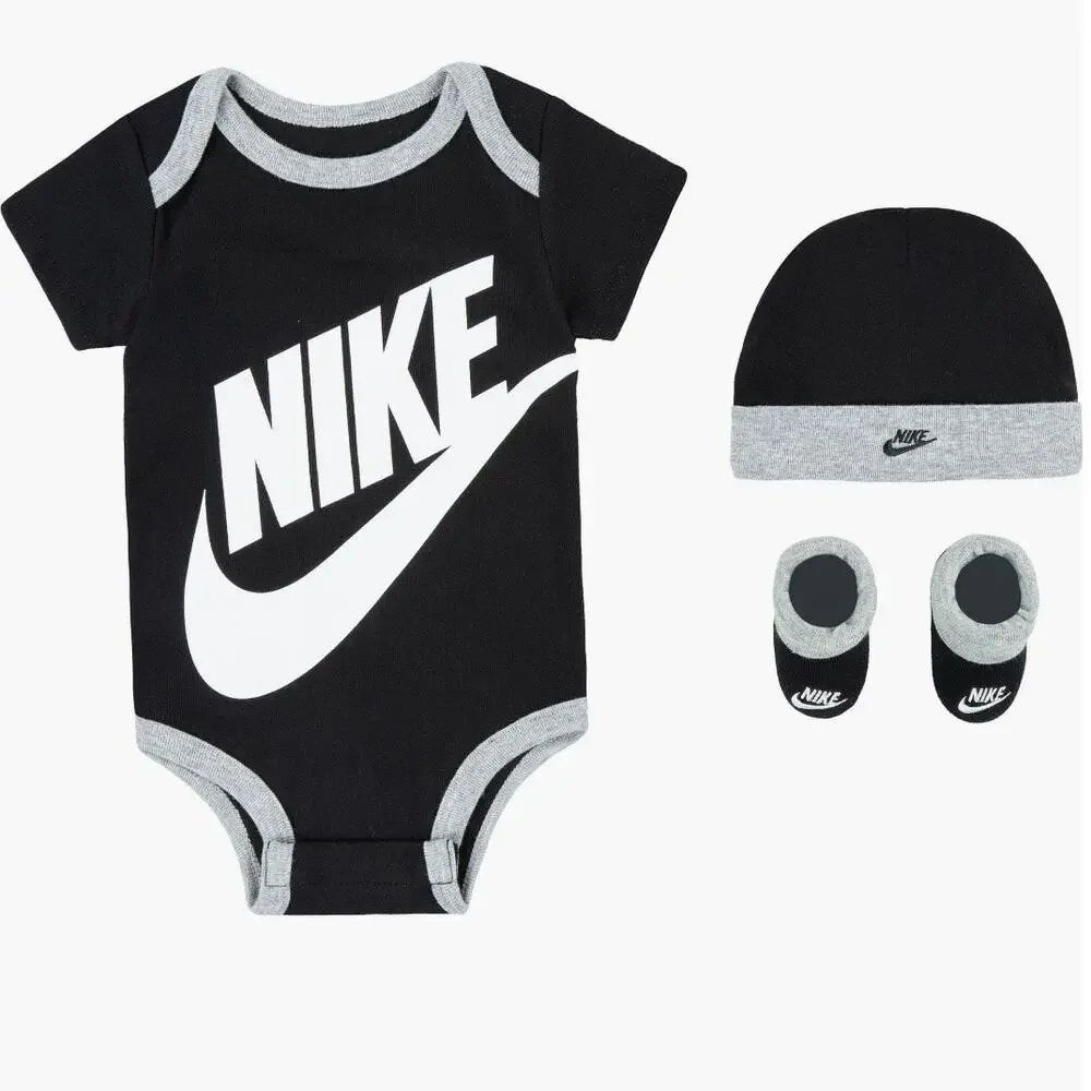 NWT Nike Futura Logo 3 Piece Set 0-6 months - Picture 3 of 5